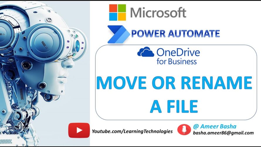 Power Automate Desktop || OneDrive for Business – Move or rename a file action