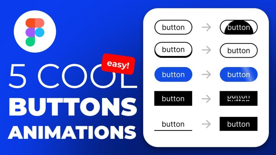 5 Amazing Button Animations in Figma | Beginner Tutorial