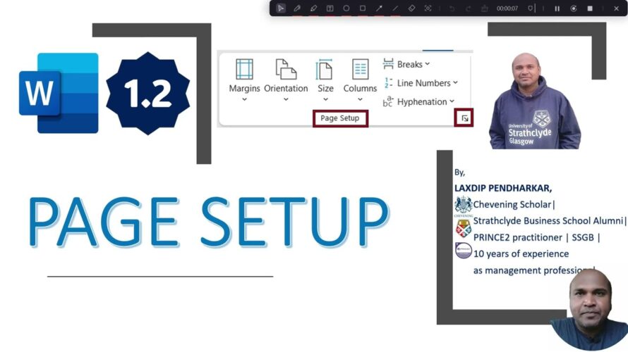 Office 365 MS Word Session 1.2: Page setup (achieve perfect page formatting)
