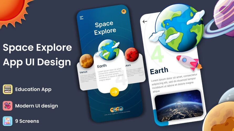 Figma UI Design For Beginners | Create Space Explore App UI Design with Figma