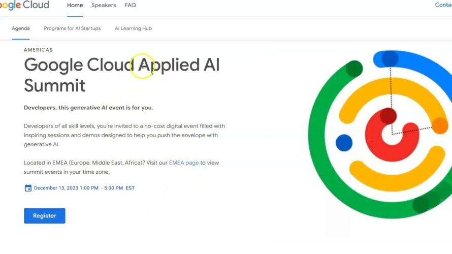 Google Cloud Hosting Applied AI Summit December 13, 2023 1-5 pm EST