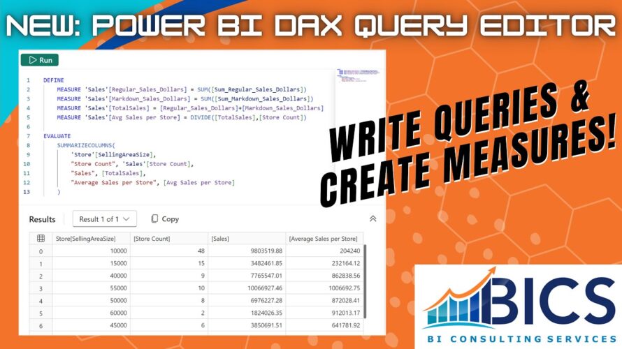 NEW: Power BI DAX Query Editor!