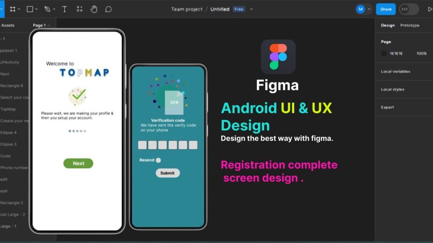 Android UI and UX Design | Figma | Graphics Design | 2024
