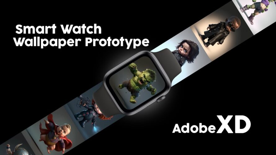 Apple Smart watch prototype design in Adobe xd Part 1