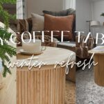 DIY FLUTED COFFEE TABLE || 2024 WINTER LIVING ROOM REFRESH || DESIGNER DUPE ||LOOK FOR LESS