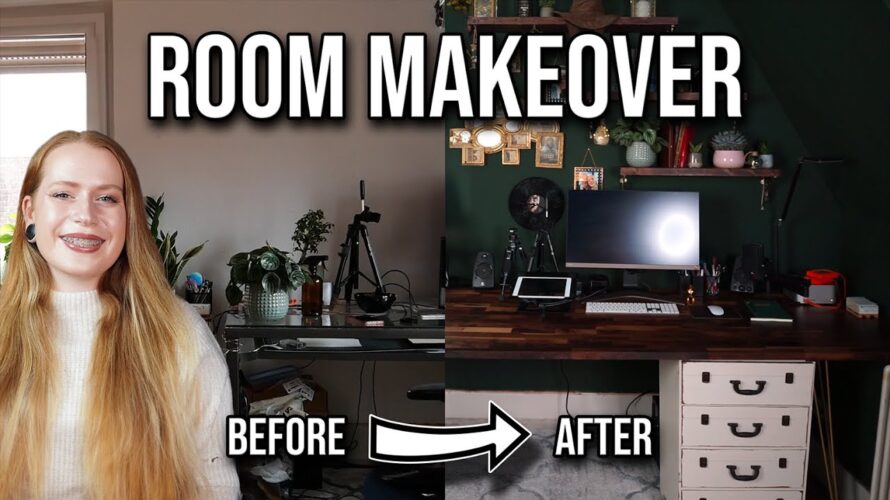 Extreme Room Makeover – DIY Room Transformation – Home Office Working Space Makeover on a Budget