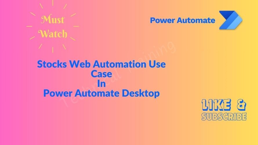 Stocks Data Extraction Web Automation – Power Automate Desktop