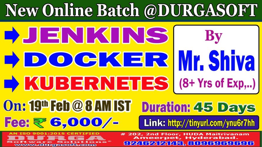 JENKINS, DOCKER & KUBERNETES Online Training @ DURGASOFT