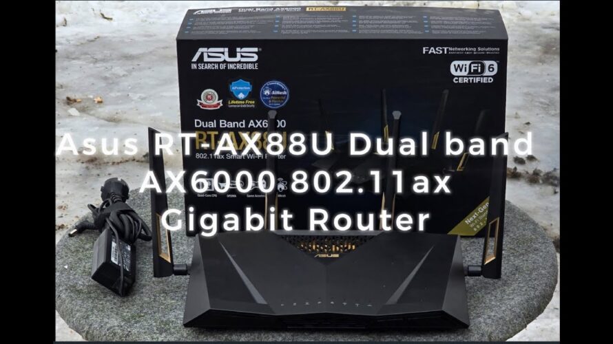 Asus RT-AX88U Gigabit WiFi6 AX6000 router. Myynnissä / For sale 25.2.2024