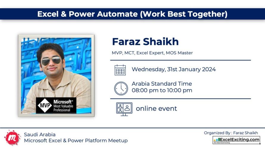 Excel & Power Automate (Work Best Together) with Faraz Shaikh