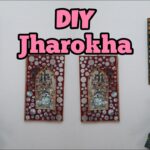 Jharokha wall decor ideas | Mirror wall hanging craft ideas |Lippan art | DIY Jharokha art