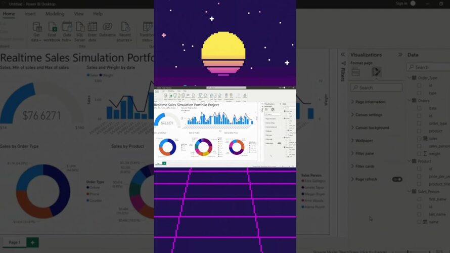 Power BI Realtime Visualizations #shorts #datavisualization #tutorial #powerbi #realtime