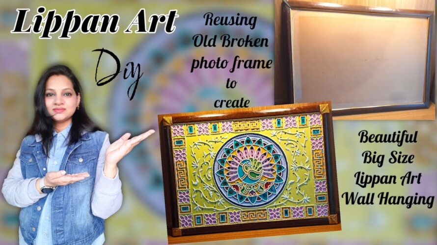 DIY Entrance & Living room wall decor – Peacock Lippan wall art work in 3D way😱