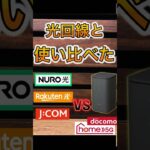 プロバイダ比較！　光回線・NUROひかり・ホームルーター・jcom・ドコモhome5G　レビュー