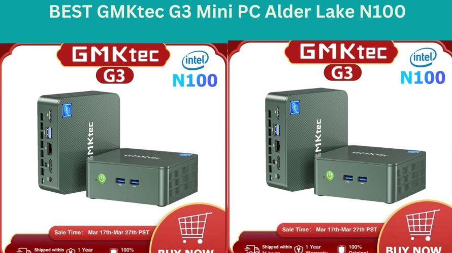 GMKtec G3 Mini PC Alder Lake N100 Windows 11 Pro Intel 12th DDR4 8GB RAM 256GB ROM WiFi 6 BT5.2
