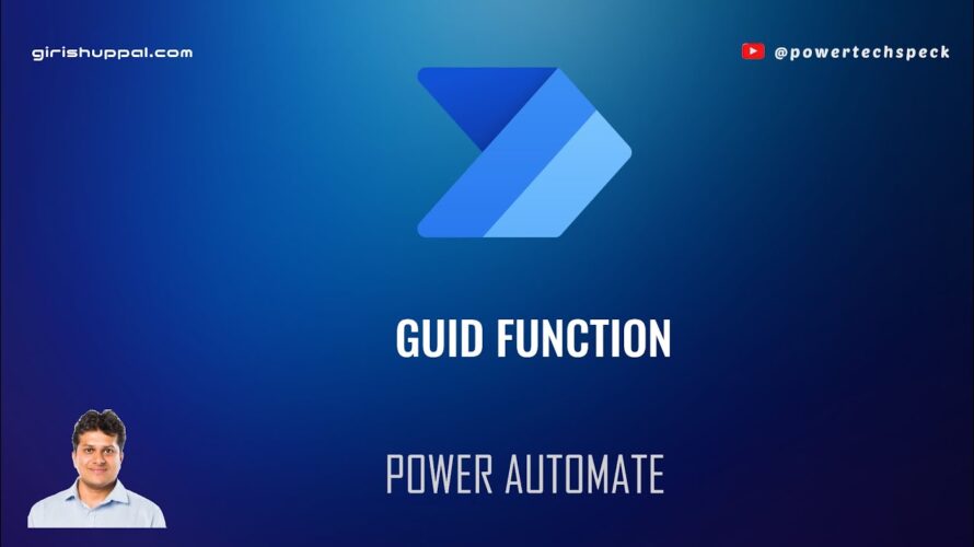 GUID function in Microsoft Power Automate