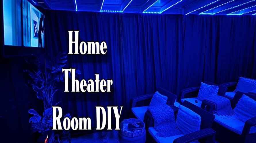 SUNROOM TURNED HOME THEATER ROOM | DIY