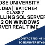 Batch 54 SqlDBA Class 7 Installing Sql Server 2022 on Windows Server Real Time ||Call +91 9902590140