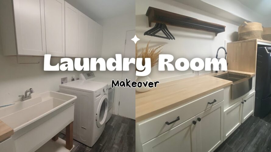 DIY Small Laundry Room Makeover – From Sad to Cozy Laundry Room Transformation 2024