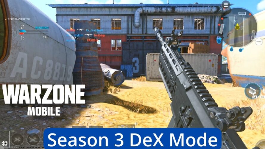 Warzone Mobile Season 3 Gameplay in DeX Mode on Galaxy S24 Ultra 4K 60FPS Full Screen no Black Bars