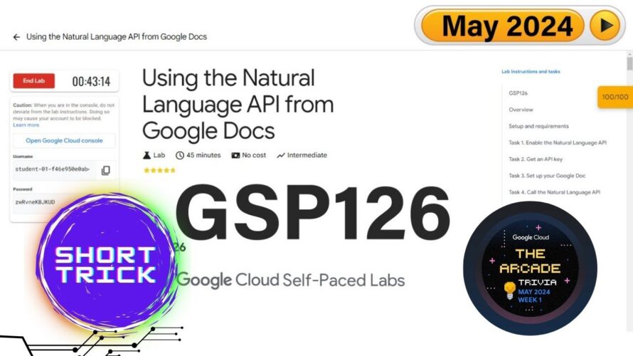 [2024] Using the Natural Language API from Google Docs | #GSP126 | #qwiklabs | #Arcade2024