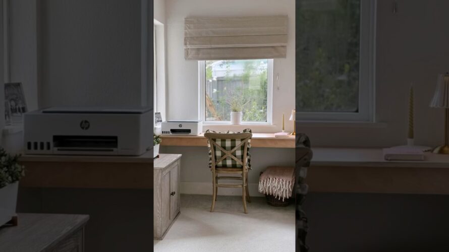 DIY FLOATING DESK AND SMALL HOME OFFICE SPACE ON A BUDGET | HOME OFFICE TRANSFORMATION