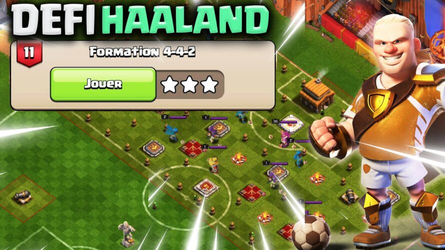 Défi Haaland #11 | Réussir le défi Formation 4-4-2 Clash of Clans