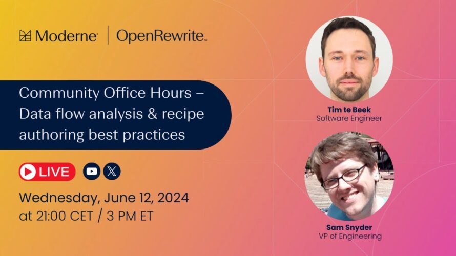 Community Office Hours | Data flow analysis & recipe authoring best practices