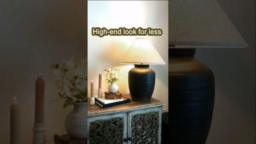 DIY High-End Lamp for Less #diy #thrifteddecor #decoratingonabudget #thriftedhome #diyideas
