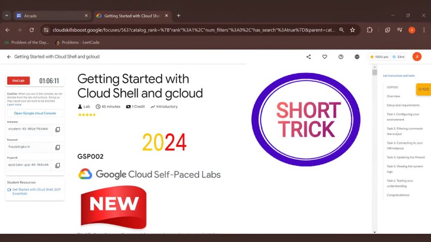 Getting Started with Cloud Shell and gcloud || 2024 || #GSP002 #qwiklabsarcade2024 #googlecloud