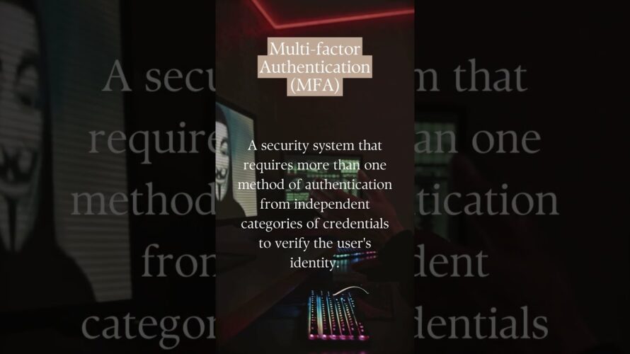 Multi factor Authentication MFA #cybersecurity #onlinelearning #techeducation #definitions #shorts