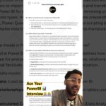 POWERBI Interview Q&A | #dataanalytics | #datavisualization | #powerbi | #interview | #shorts |