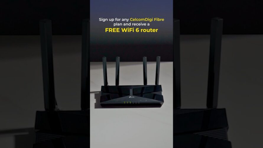 Supercharge your home WiFi with our latest WiFi 6 router, FREE with any CelcomDigi Fibre plan! 🏠🚀