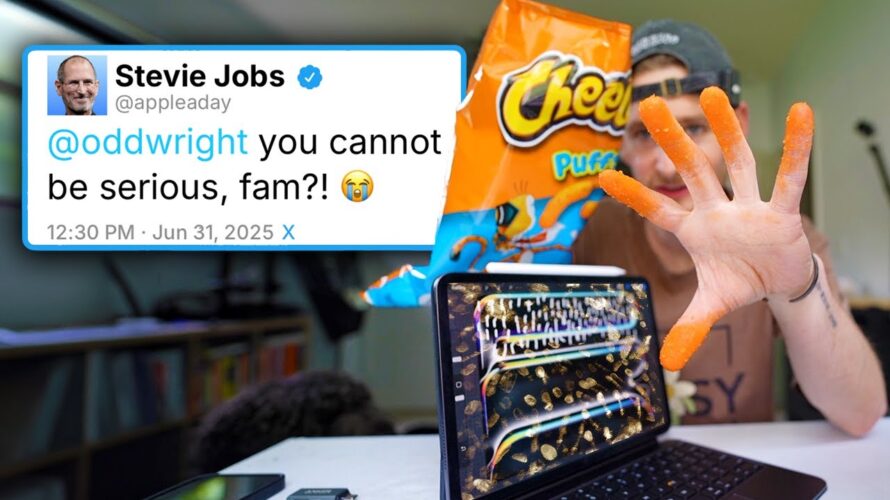 iPad Pro vs Cheetos Dust – that’s at the end