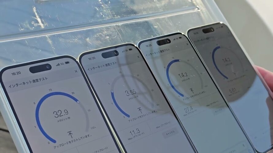 【KITTE東京】au、ドコモ、ソフトバンク、楽天モバイルの5G通信速度を比べてみた