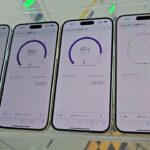 【新宿西口ヨドバシ地下】au、ドコモ、ソフトバンク、楽天モバイルの5G通信速度を比べてみた