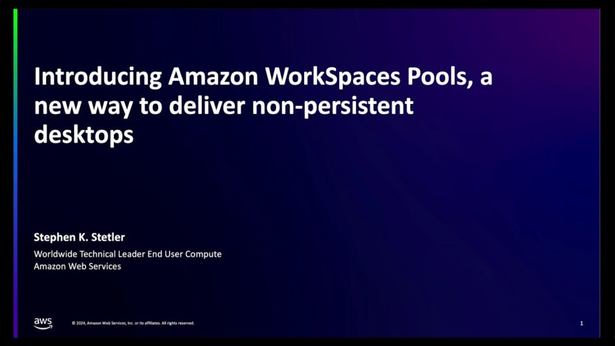Getting started with Amazon WorkSpaces Pools | Amazon Web Services