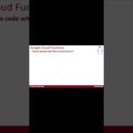 Google Serverless Cloud Functions  #googlecloud #GoogleCloudFunctions #cloudcomputing #gcp