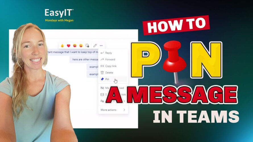 How To PIN A Message In Microsoft Teams