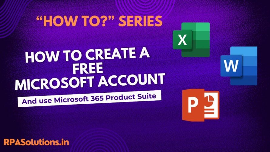 How to Create Microsoft Account and Use Office 365 for Free