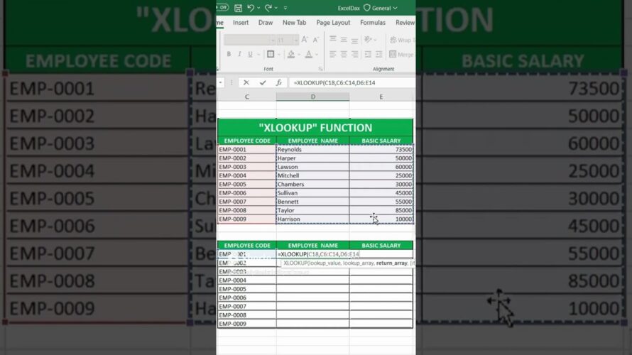 How to use XLOOKUP Function in Excel #shorts #shortsfeed #d365snippets #excel #windows #exceltips