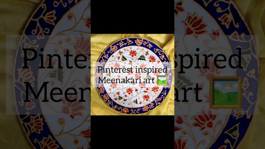 Pinterest-inspired Meenakari work on MDF board #shorts #wallputtycraftideas #diy #pinterest #art