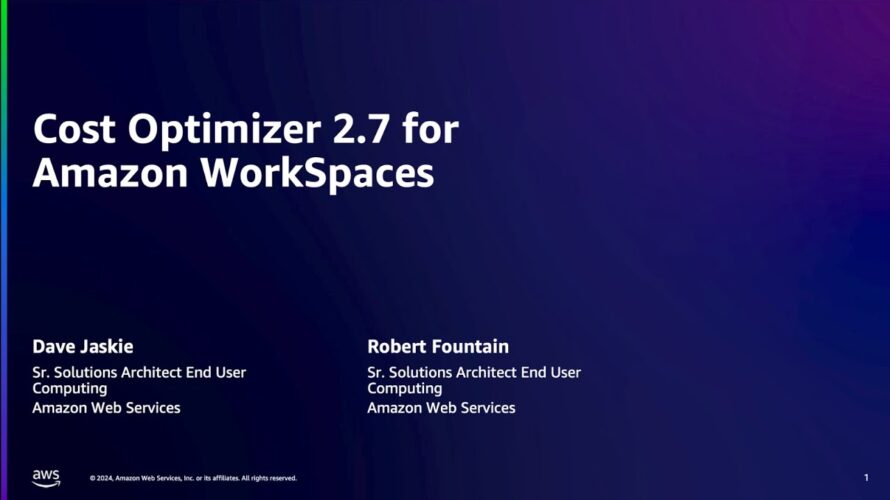 Cost Optimizer for Amazon WorkSpaces 2.7 | Amazon Web Services
