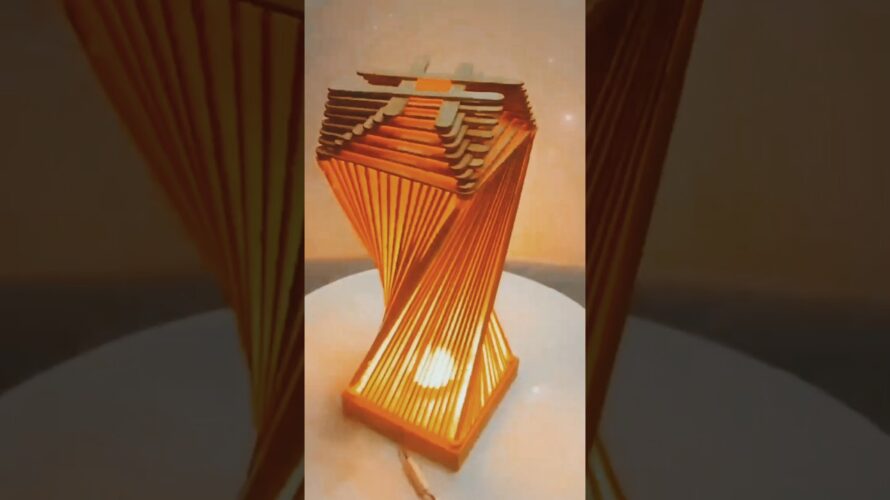 Crafting Unique Artistic Table Lamp with Chopsticks #shorts #shortsfeed #youtubeshorts #diy #craft