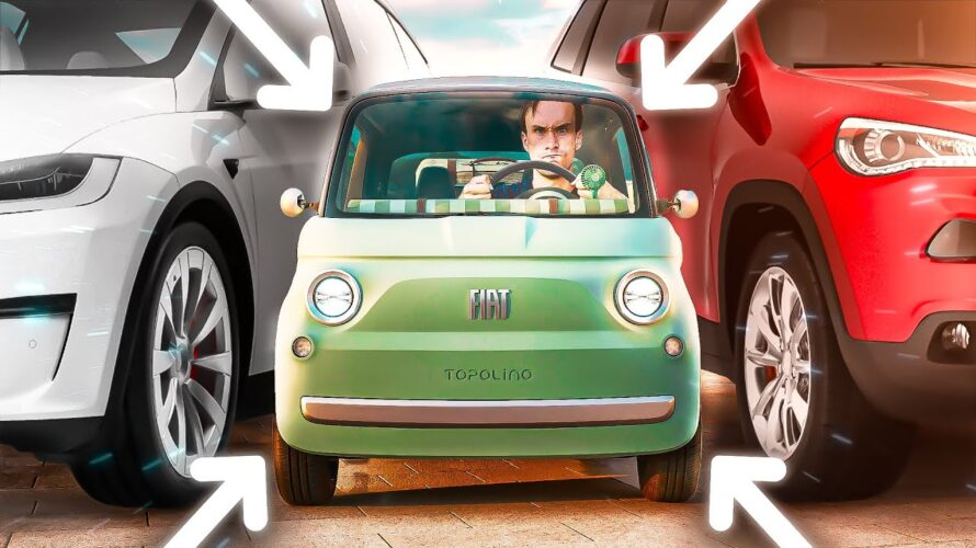 Défi : 7 JOURS en micro voiture électrique à PARIS – Essai Fiat Topolino