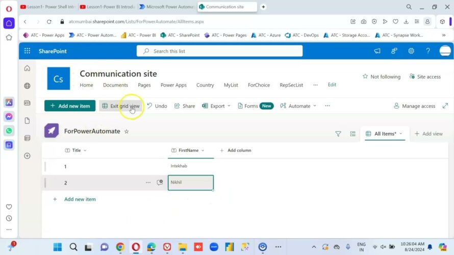 Lesson118 – Get SharePoint Data – Power Automate 1000 Videos