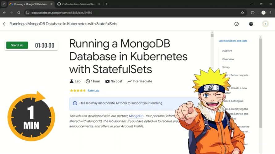 Running a MongoDB Database in Kubernetes with StatefulSets | #qwiklabs | #GSP022