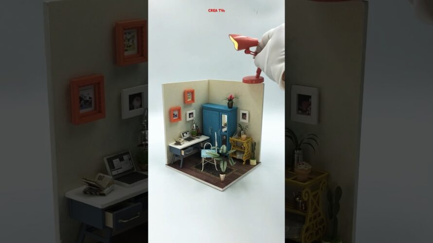 Work Room DIY Dollhouse Spoof Red Luxo Lamp #shorts