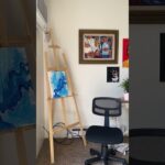 Setting up art corner 🖼️ in new apartment! #art #artist #painting