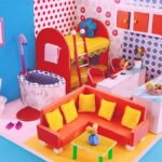 DIY Miniature Cardboard House with Bedroom, Living Room & Kitchen ❤️ Clay Tutorial